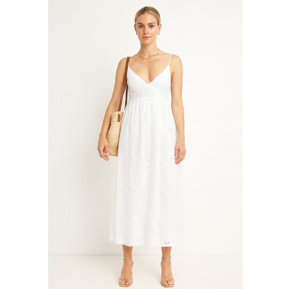 Roseanna Rythme Byron Midi Dress Small / 4 White NWT - Picture 1 of 9